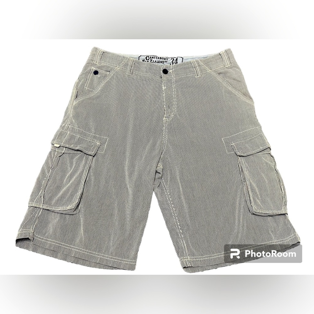 Canterbury of New Zealand Men’s Striped Cargo Shorts 34